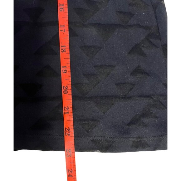 Miken Swim Black Sheer Geometric Cover-Up Dress Mini Medium Sleeveless Racer - Picture 11 of 14